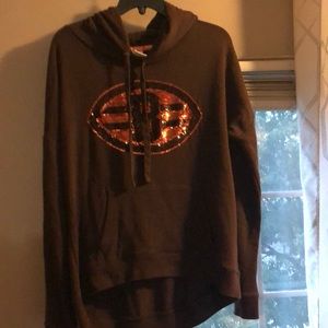 Pink Cleveland Browns hooded sweatshirt! NFL and Pink collaboration!